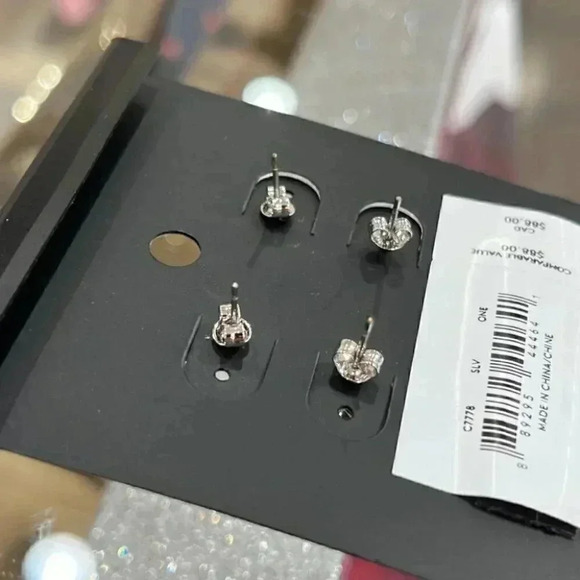 Coach SIGNATURE AND PAVE STAR STUD EARRINGS SET (COACH C7778) - Picture 2 of 7